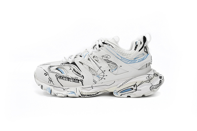 Balenciaga Tess S.Black Graffiti Art 542436 W3SRA 9014
