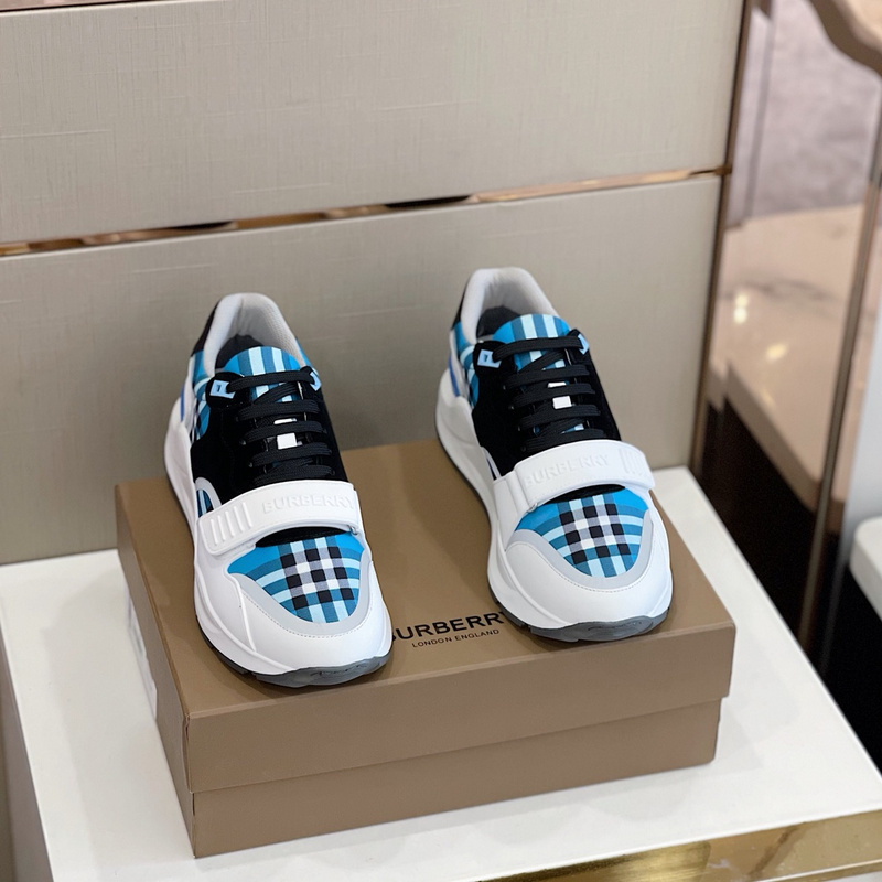 Burberry Vintage Check, Leather and Mesh Sneakers