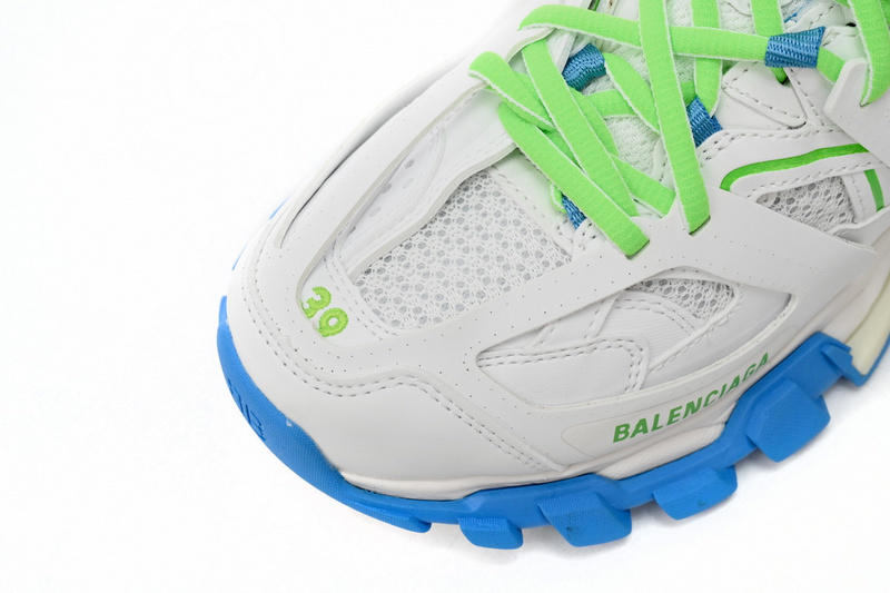 Balenciaga Tess S.Green, White, and Blue  542436 W2BC3 0285