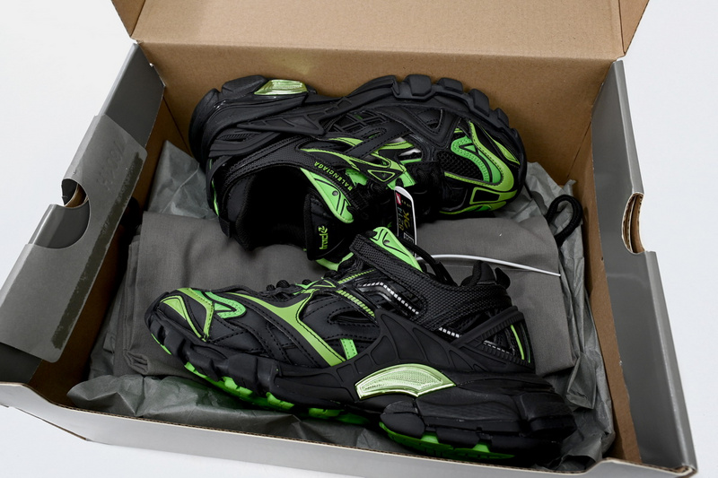 Balenciaga Track 2 Sneaker Black Green  568614 W2GN3 1086
