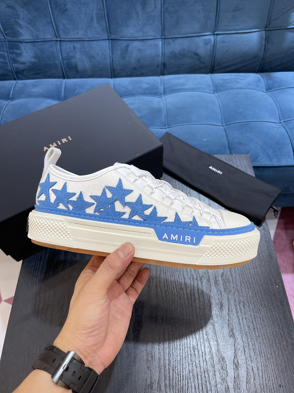 Amiri* Appliquéd Leather and Canvas Sneakers