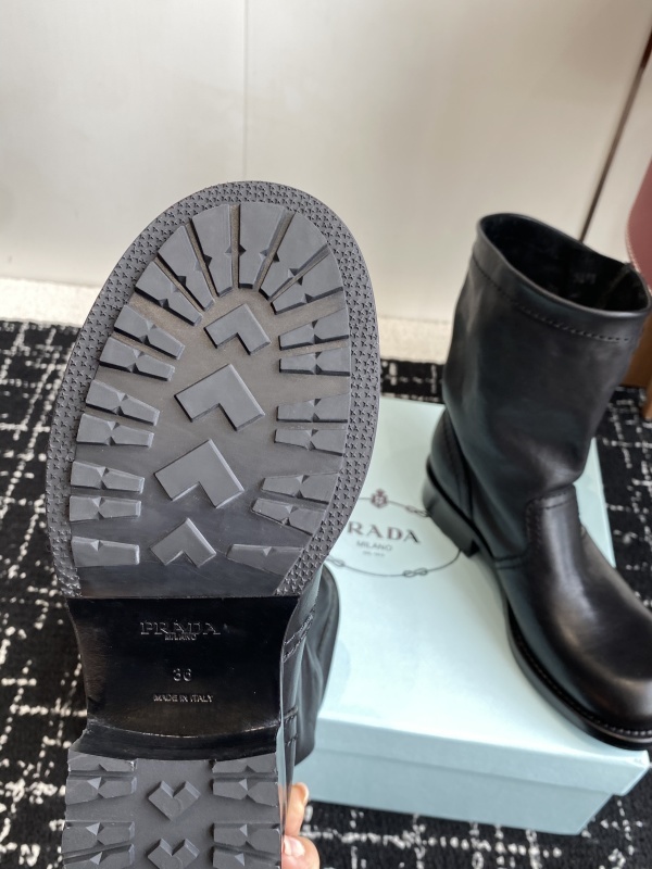 Prada Moto Leather Boots